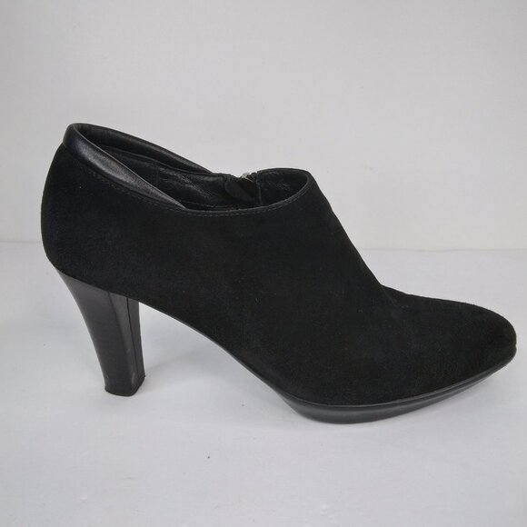 Aquatalia Suede Black Ankle Boots Size 6.5 - Picture 8 of 15